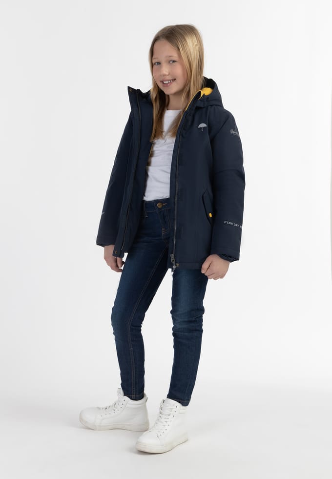 Schmuddelwedda Anorak + Tagesrucksack - SET Meisjes marine