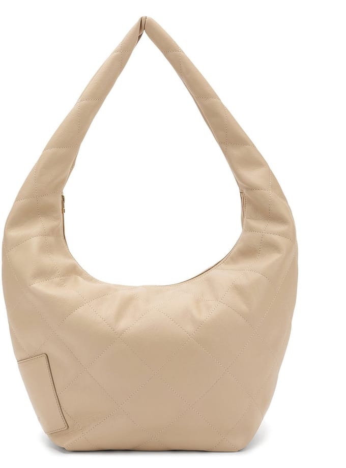 SEIDENFELT MANUFAKTUR Schoudertas Evenes Hobo Bag Light Sand Beige