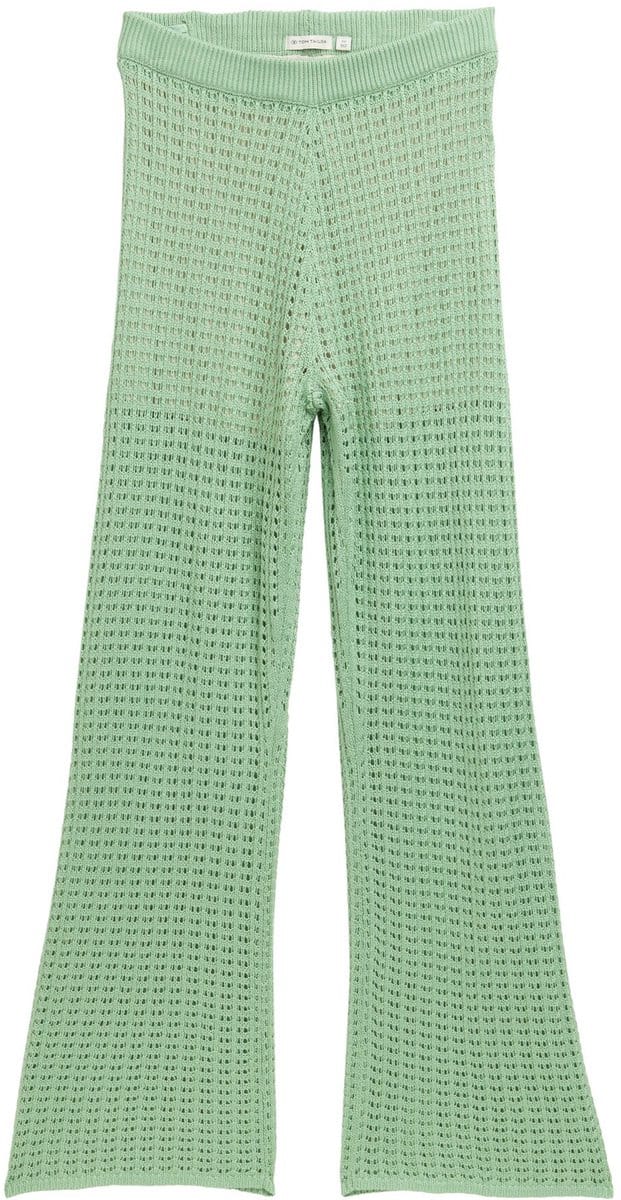 Tom Tailor Gebreide broek met wijde pijpen