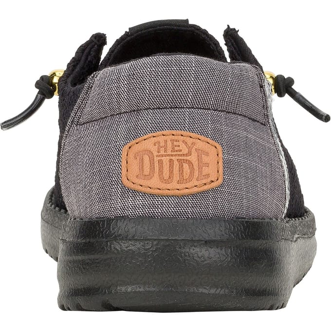 HEYDUDE Wendy Boho Crochet Polyester Damesschoenen Zwart