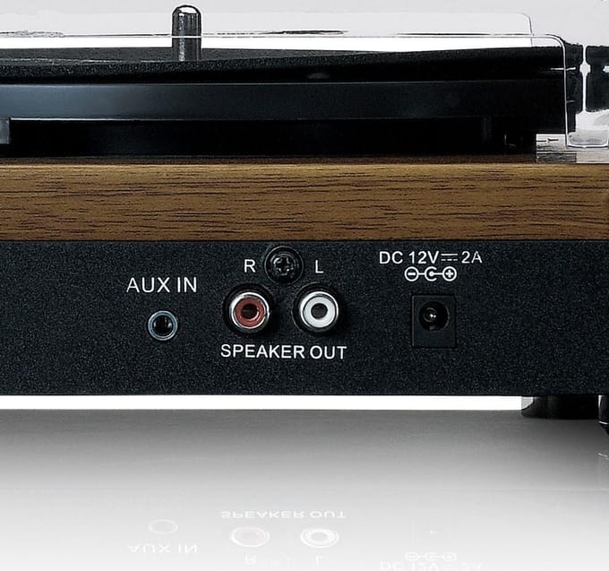 Lenco Platenspeler met Bluetooth - Twee externe Speakers - Auto-stop - LS-100WD - Hout
