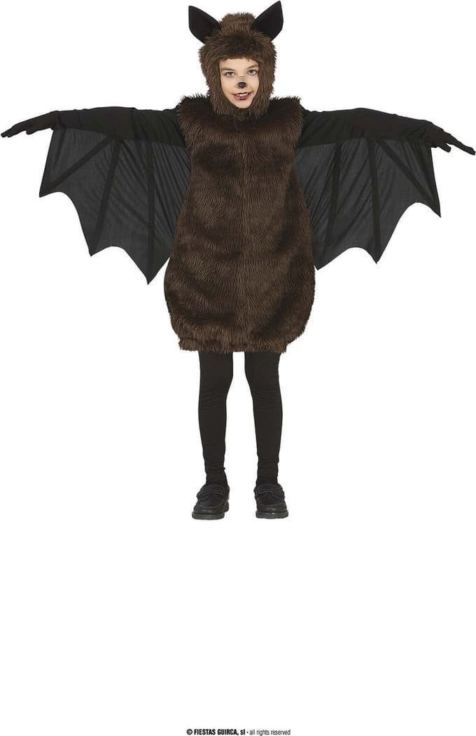 Halloween Vleermuis Kostuum voor 10-12 Jaar black