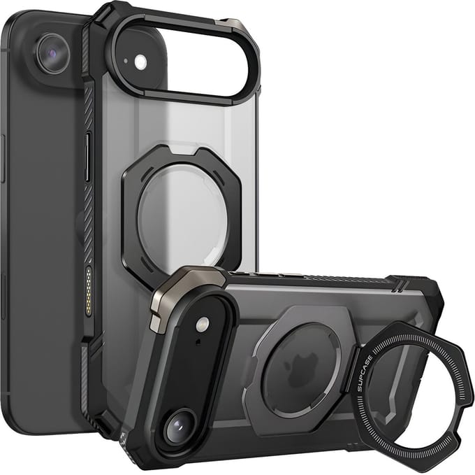 Supcase UB Grip hoesje geschikt voor iPhone Air met MagSafe - Zwart Transparant