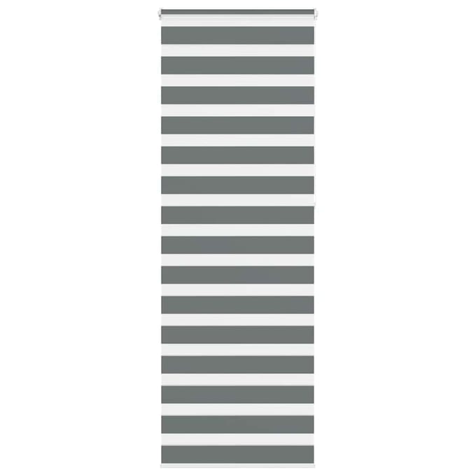vidaXL - Zebra - rolgordijn - 85x230 - cm - stofbreedte - 80,9 - cm - donkergrijs