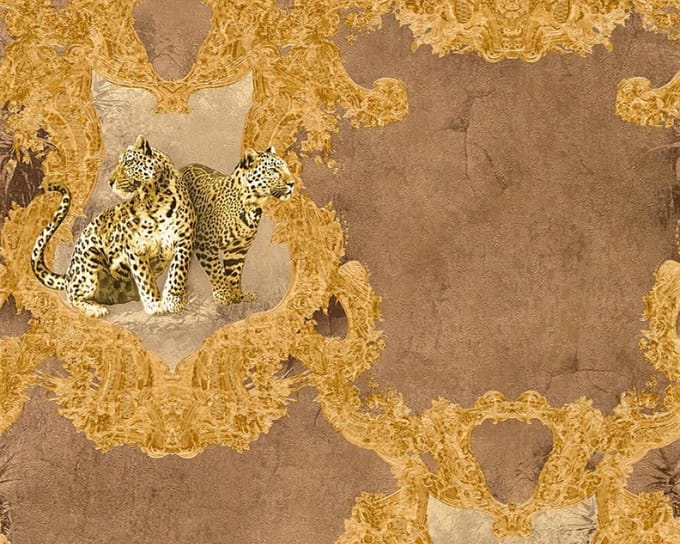 PANTER BEHANG - Beige Bruin - AS Creation Hermitage 10