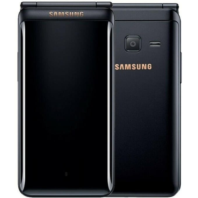 Gerenoveerde Samsung Galaxy Folder 2 G160N 4G LTE Origineel 2GB RAM 32GB ROM Flip Ontgrendelde Smartphone zwart