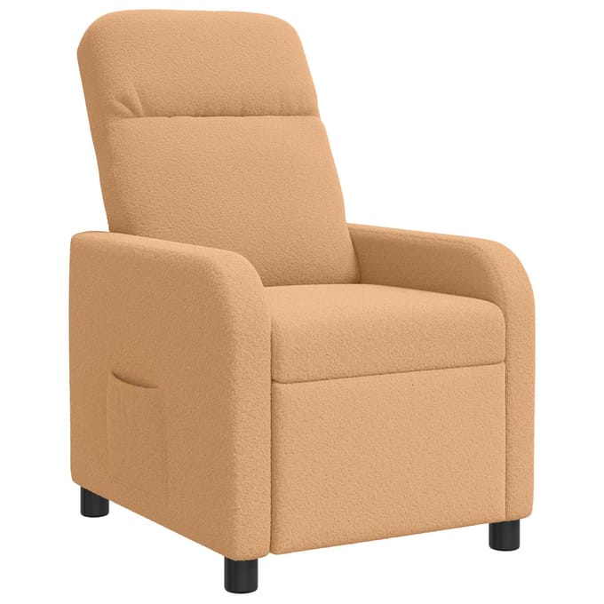 vidaXL - Recliner - Beige - Bouclé