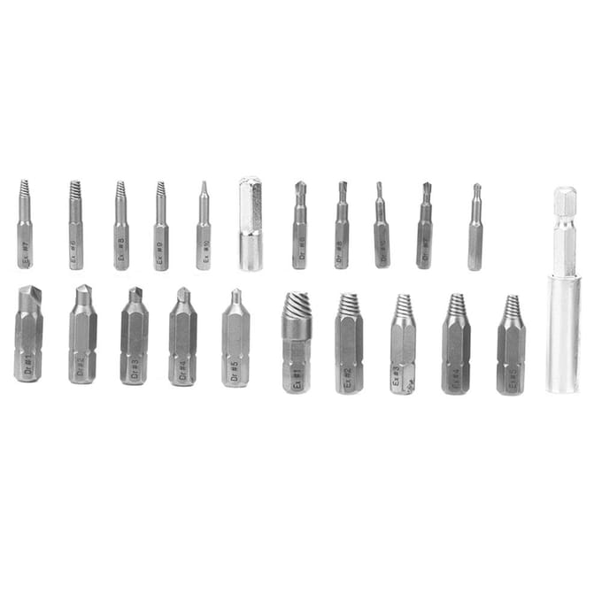 22 stuks Schroefuitdraaier Linksdraads Gereedschapsset Duurzaam Hardware Accessoire Hoge Snelheidsstaal