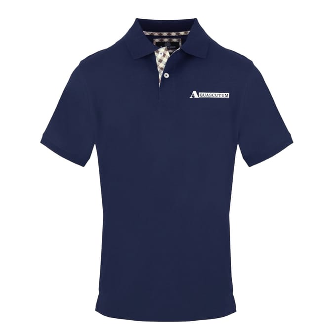 Aquascutum Heren Logo Poloshirt (Marine)