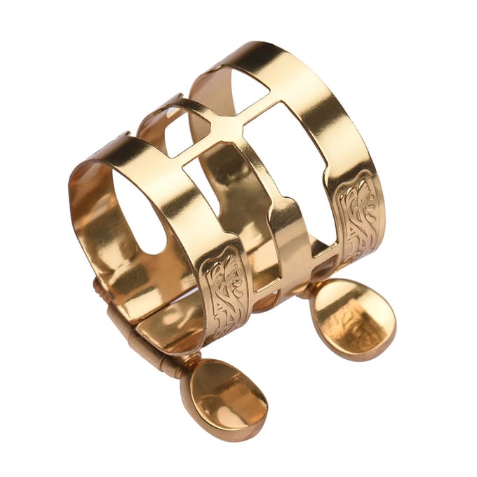 Dubbele Schroef Verstelling Saxofoon Ligatuur Compacte Sax Ligatuur met Mondstukdop voor Altsaxofoon without saxophone cap