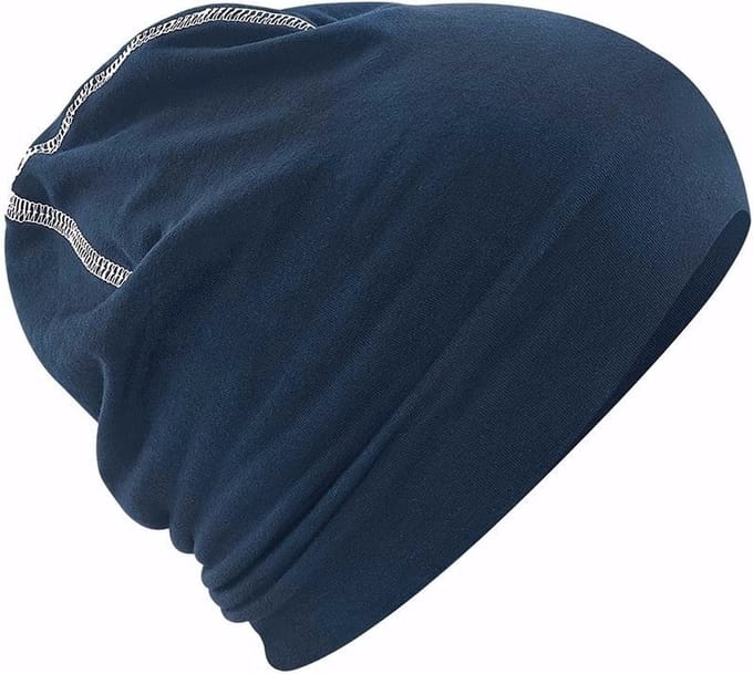 Katoenen muts navy blauw voor dames