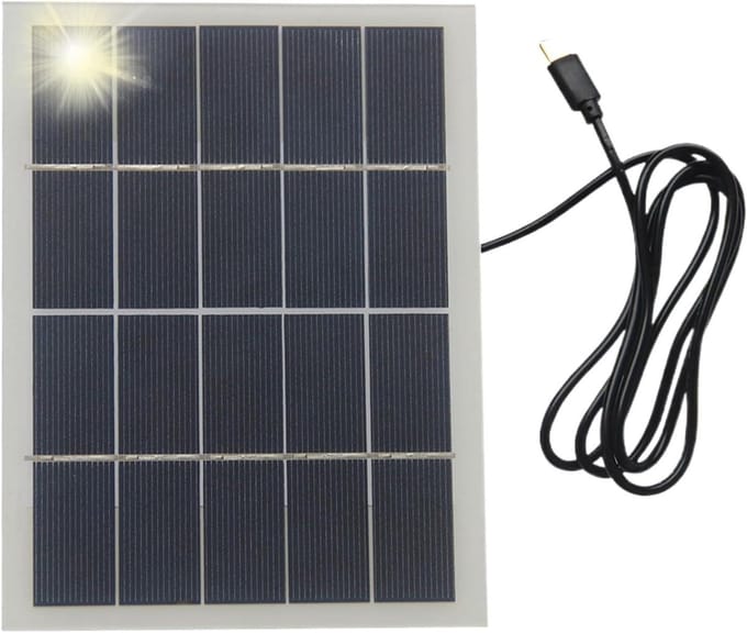 Zonnepaneel Oplader - Draagbare Energie - Buiten Opladen - Hoge Conversie - 15 Watt - Wit