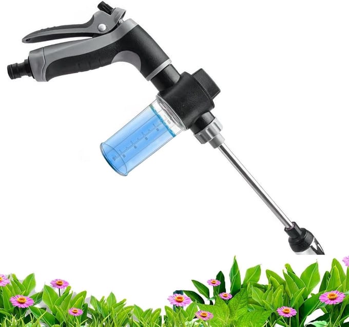 Draagbare Hogedrukreiniger - Reinigingsapparaat - Auto en Terras - Drie Reinigingsmodi - 41 cm Lengte - Grijs