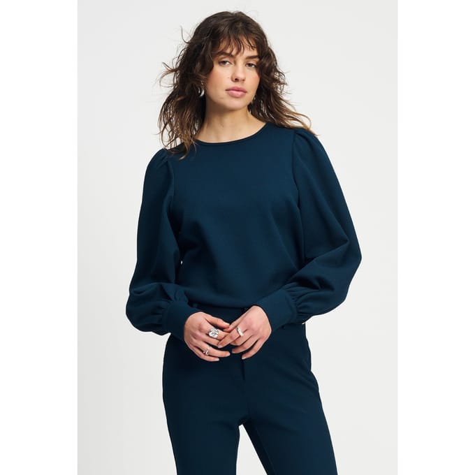 POM Amsterdam Top - Kae Eternal Blue Old Taglia: 34 | Maglie a manica lunga Outlet | Donna | Blu