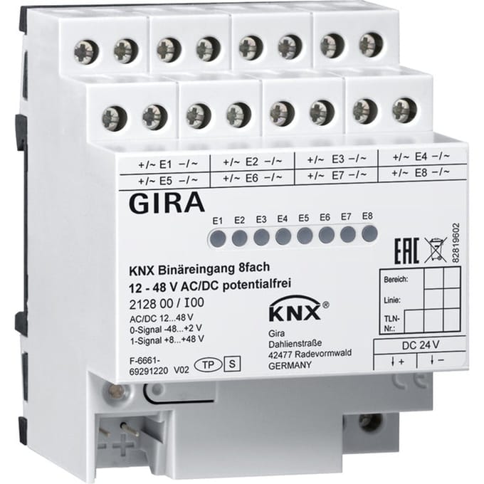Gira KNX DIN-rail binair ingangsbussysteem - 212800
