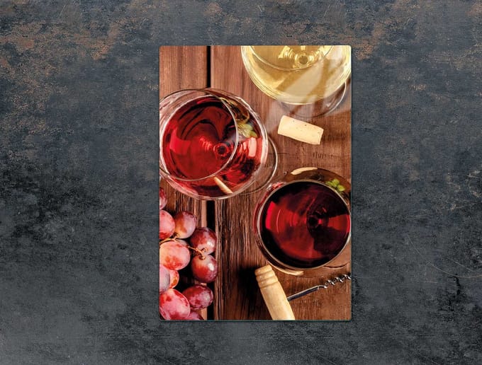 TMK ArtDeko - Snijplank - Glas - Wijn - 35x52 cm