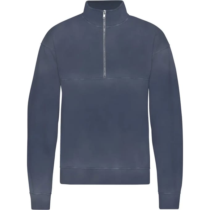 1/4 rits sweater Colorful Standard Organic Neptune Blue