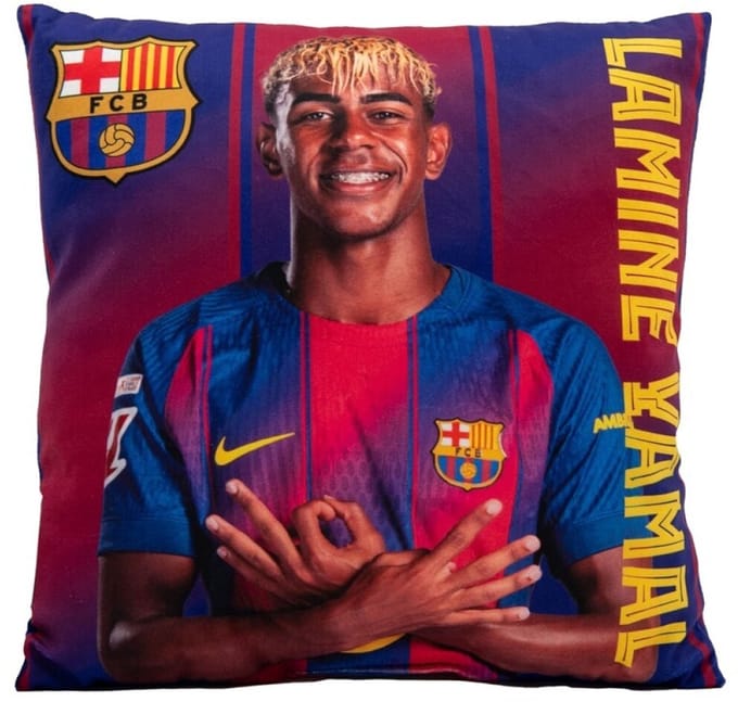 FC Barcelona kussen Lamine Yamal 40 x 40 cm