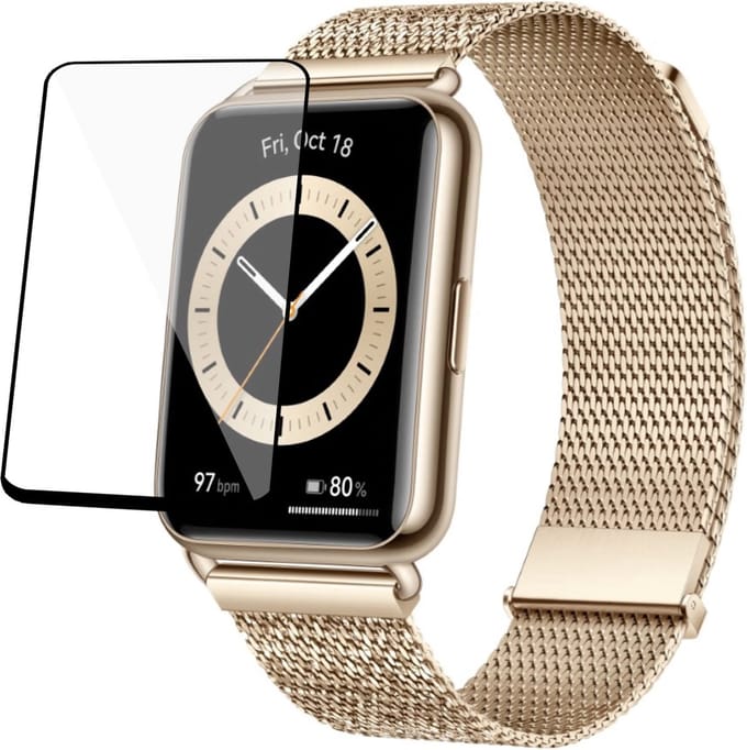 Screenprotector geschikt voor Huawei Watch Fit 2 - Folie Screen Protector geschikt voor Huawei Fit 2