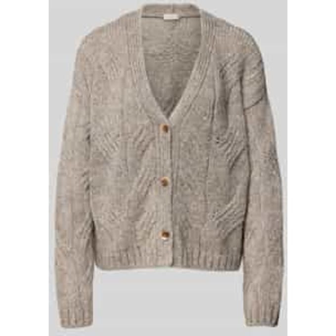 Gebreid jack met V-hals en knoopsluiting