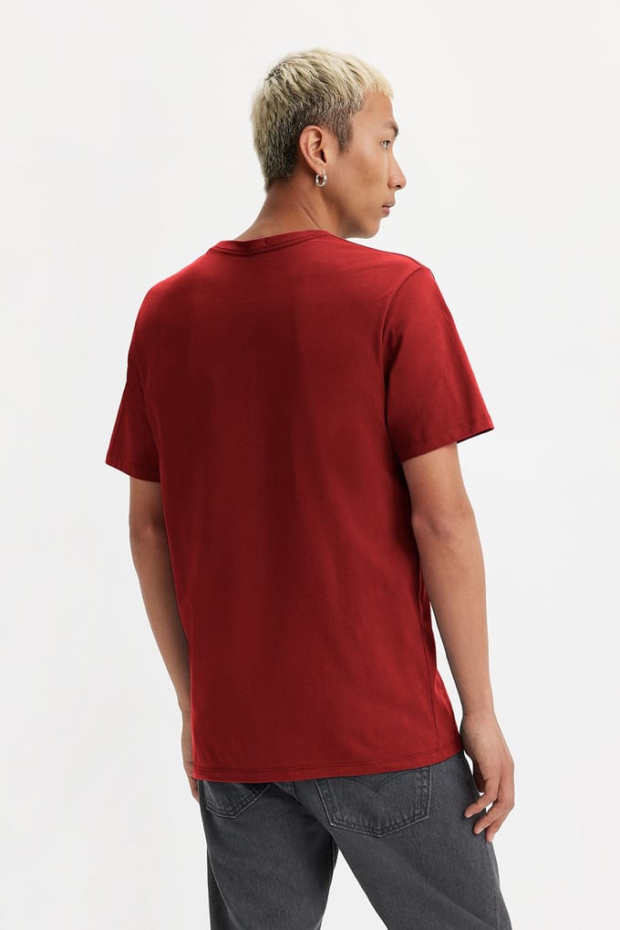 Levi's Ss Original Hm Tee Fired Brick Jersey Maat: S | Basic T-Shirts Outlet | Heren