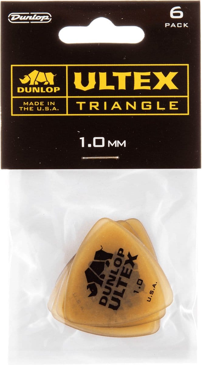 Jim Dunlop Ultex - Plectrums - Triangle - 1,00 mm - Player's Pack 6 Stuks