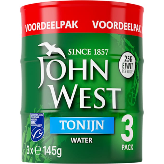 Tonijnstukken in water MSC 3pack