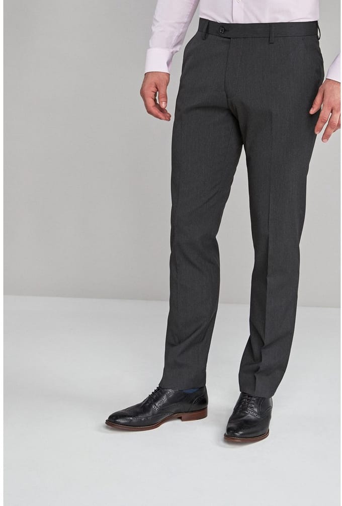 Next - Heren - Slim Fit - Chique stretchy broek - Grijs