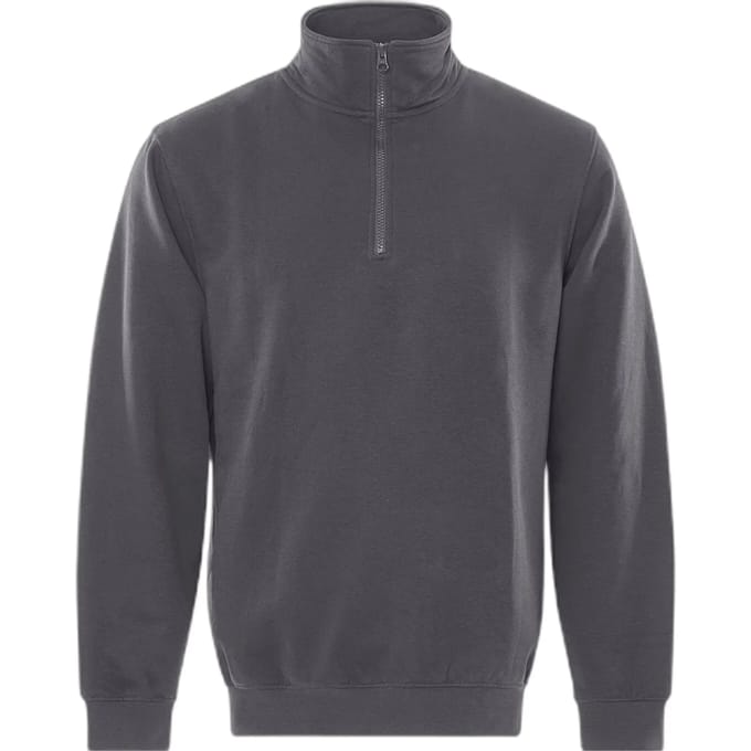Fristads Sweatshirt Met Korte Ritssluiting 1737 Swb - Donkergrijs - S