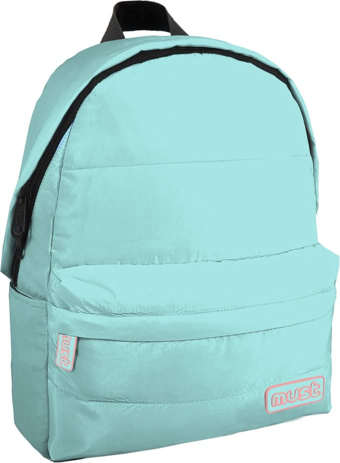 Must Rugzak, Puffy - 42 x 32 x 17 cm - Turquoise / Roze - Polyester