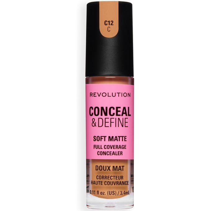 Revolution Conceal and Define Full Coverage Concealer (Various Shades) - C12C