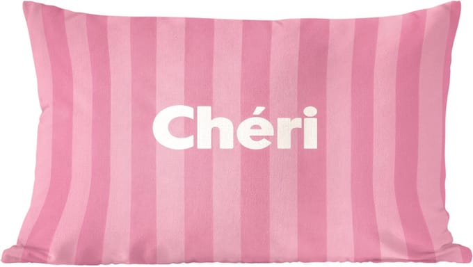 Sierkussens - Kussentjes Woonkamer - 60x40 cm - Gestreept - Roze - Chéri