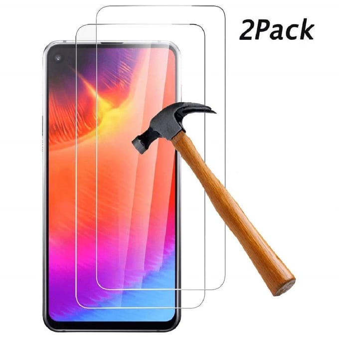 Ntech 2Pack Screenprotector Geschikt voor Samsung Galaxy A60 full cover Screenprotector Tempered Glass