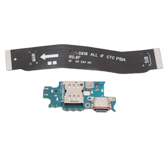 USB Oplaadpoort Flex Kabel Vervanging USB C Oplader Dock Board Flex Connector voor Galaxy black