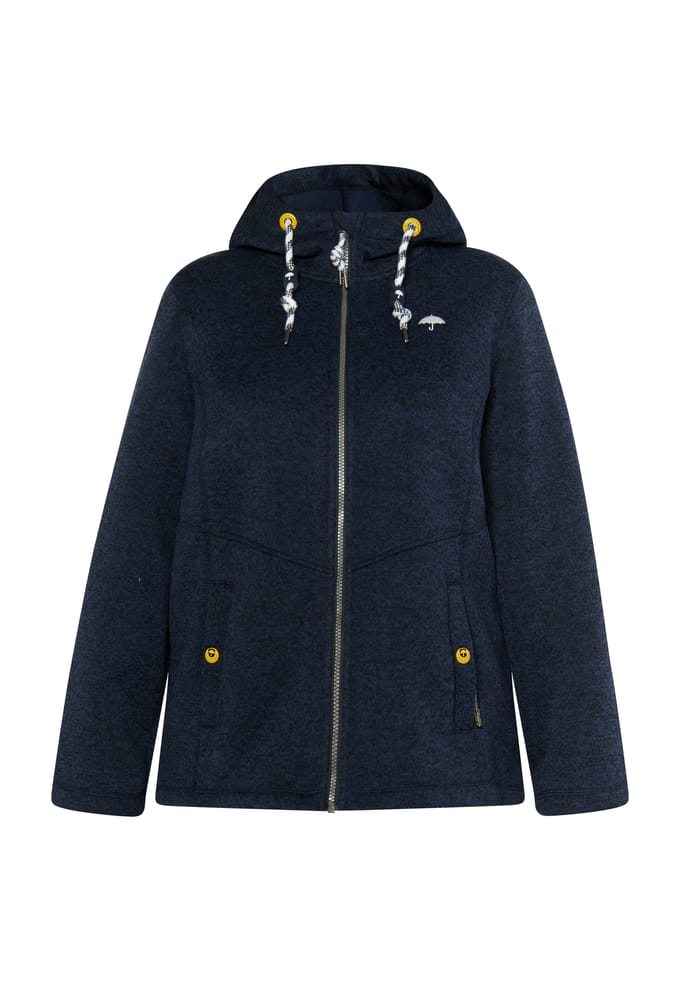 Schmuddelwedda Gebreide fleece jas Dames marine gem