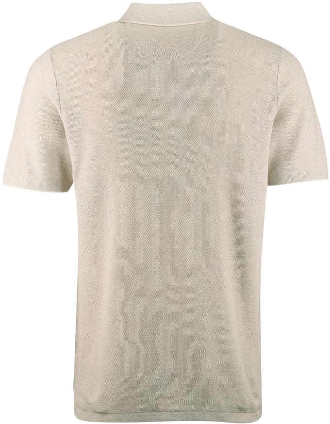 Poloshirt Casa Moda beige structuur 3 knoops