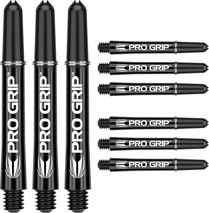 Dart Shaften Kort Plus Zwart - Set van 3