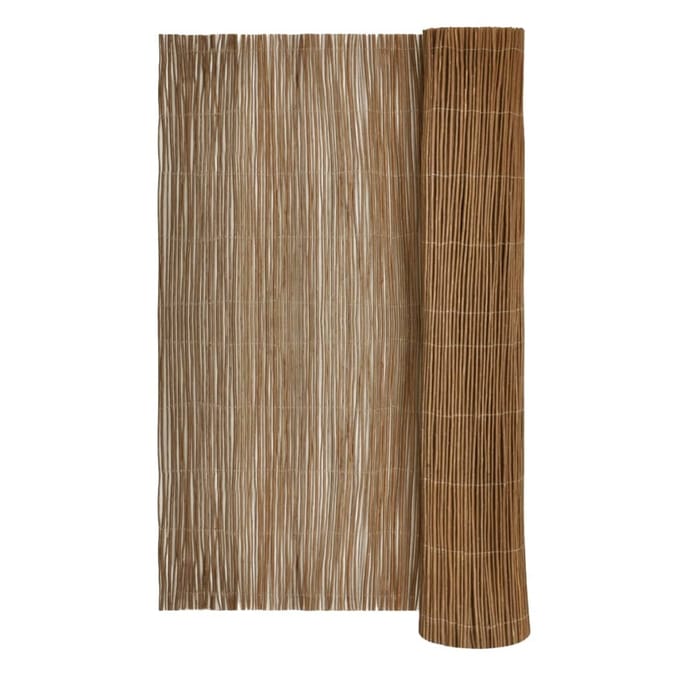 vidaXL - Tuinscherm - 300x100 - cm - wilgenhout - bruin