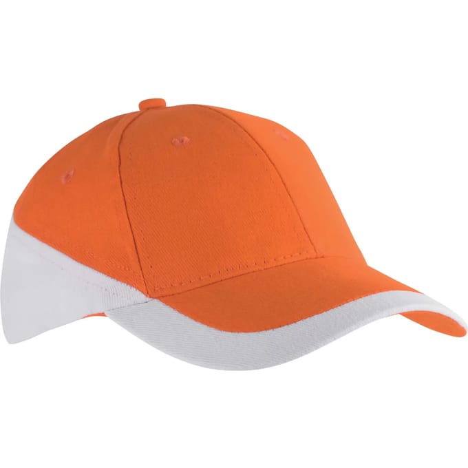K-up Racing - Tweekleurige pet 6 Panelen KP045 - Orange / White - One size