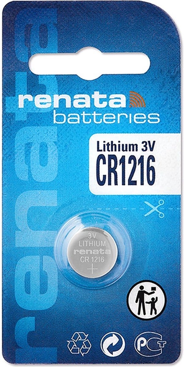 Renata – CR1216 MFR.SC CE – Lithium knoopcel batterij – 1 stuk