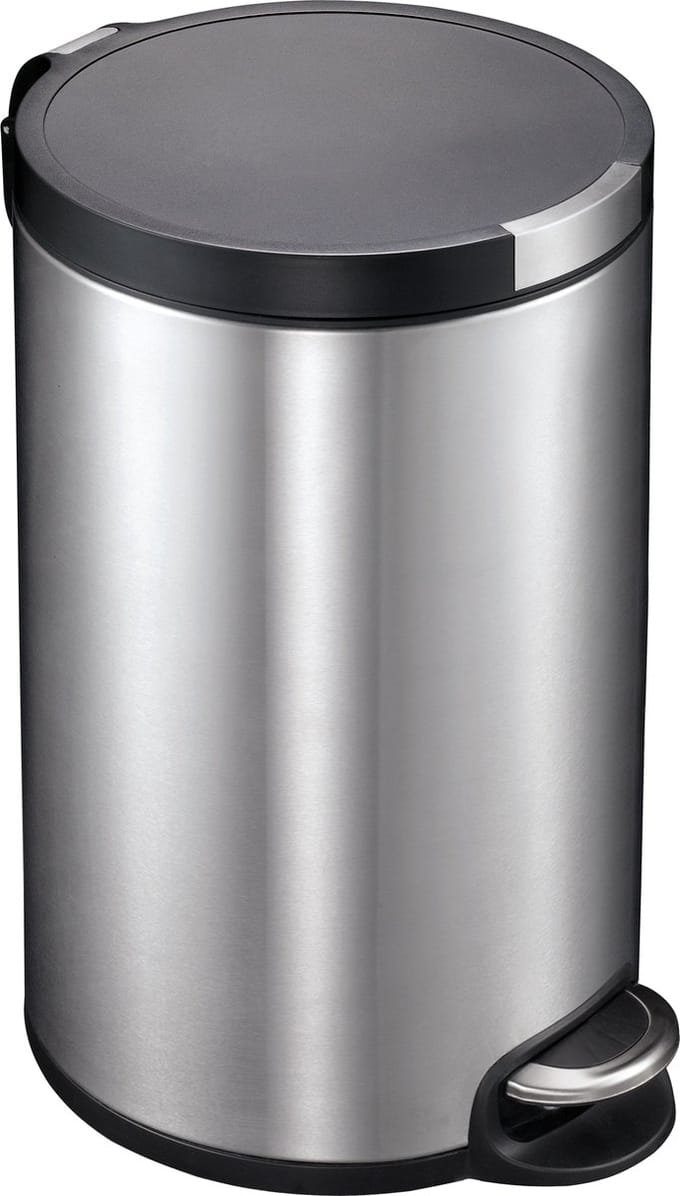 EKO - Artistic pedaalemmer 20 liter - Stainless steel Plastic - mat RVS - Prullenbak