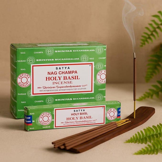 Satya - holy basil - wierook - basilicum - doos 12 pakjes van 15 gram