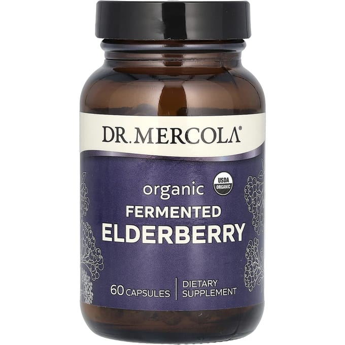 Dr. Mercola, Sureau fermenté biologique, 60 comprimés