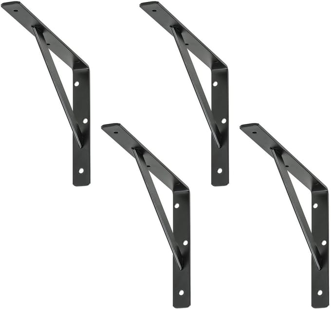 siwitec plankdrager 500 x 330 x 30 mm, zwart, set van 4, draagvermogen 150 kg, plankdrager, webconsole
