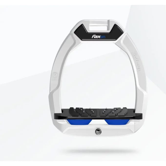 Veiligheidseisen voor paardrijden Hellend Ultra Grip Wit/Zwart/Blauw Flex-On Safe-On