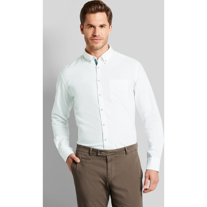 Bugatti Herren Oxford overhemd met button-down kraag