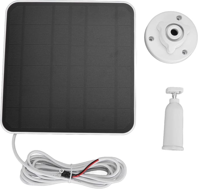 Zonnepaneel Deurbel - Camera Oplader - Continu Stroom - IP66 Waterdicht - 12 Watt - Zwart