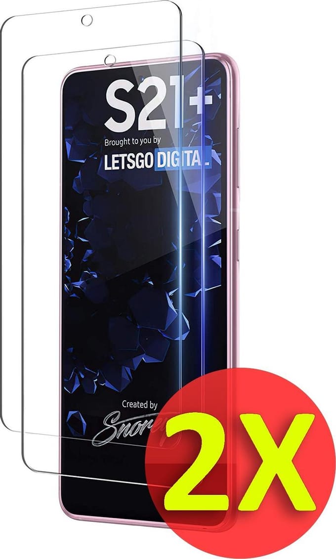 HB Glas Geschikt voor Samsung Galaxy S21 Plus - Screenprotector Glas Gehard Tempered Glass - 2 Stuks