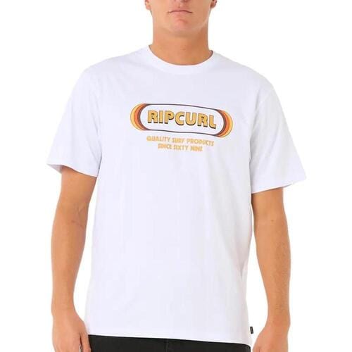 Rip Curl Surf Revival Yo Mumma T-shirt Met Korte Mouwen Wit M Man