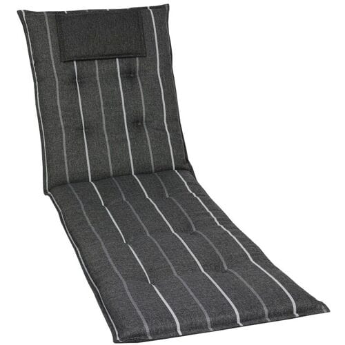 GO-DE TEXTIL Tuinkussen (Stoelkussen voor een ligbed, antraciet)